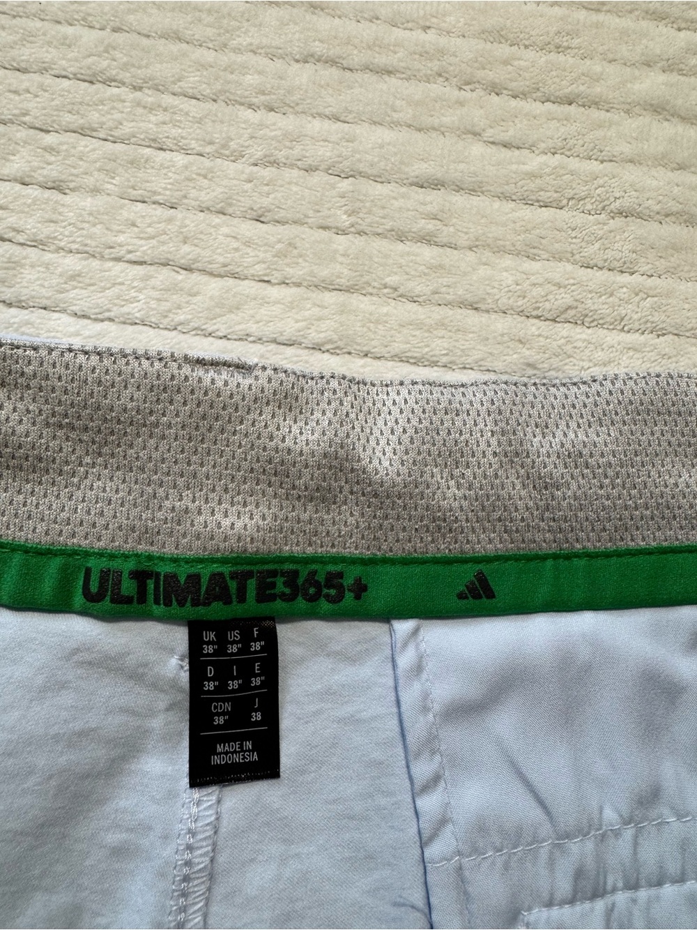 adidas Men's Pale Blue Flat-Front Golf Shorts - Picture 3 of 9